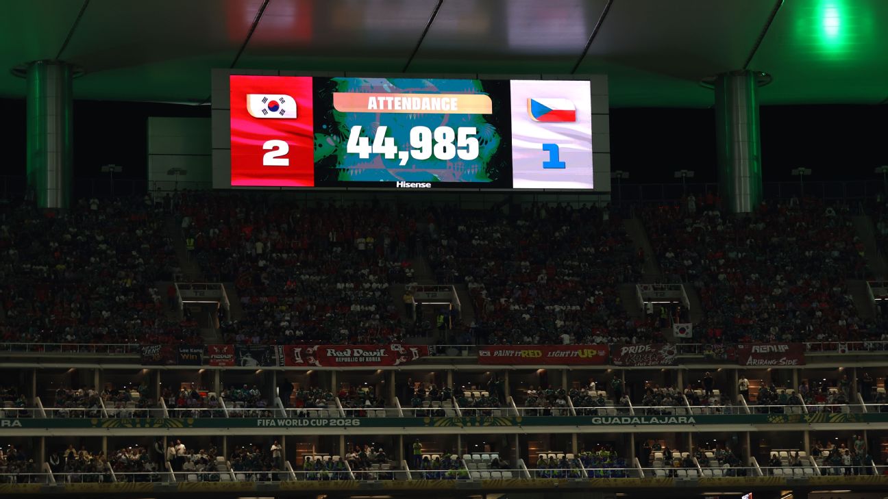 FIFA为韩捷战上座数辩护 44985满座遭质疑空座照片现身